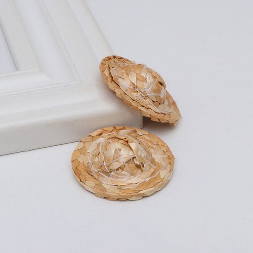 16 pezzi piccoli cappelli di paglia intrecciati oggetti di scena bambola decorativa cappelli di paglia oggetti di scena fotografici - Foto 3 di 10