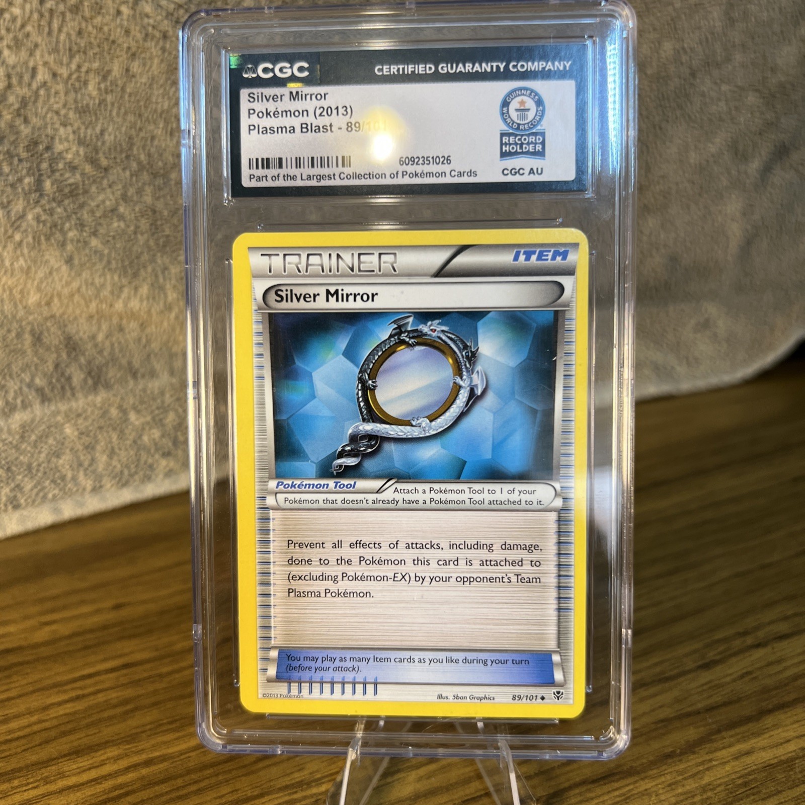  CGC World Record Silver Mirror Uncommon Plasma Blast 89/101 1 Of 1