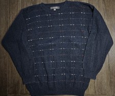 Mens Croft  Barrow Long Sleeve Blue Crewneck Sweater Size Large - NICE
