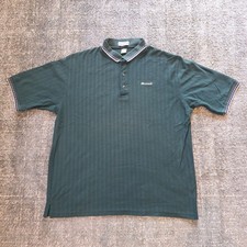 Vintage Microsoft Polo Shirt Mens XXL Munsingwear Green Made USA Tech Logo