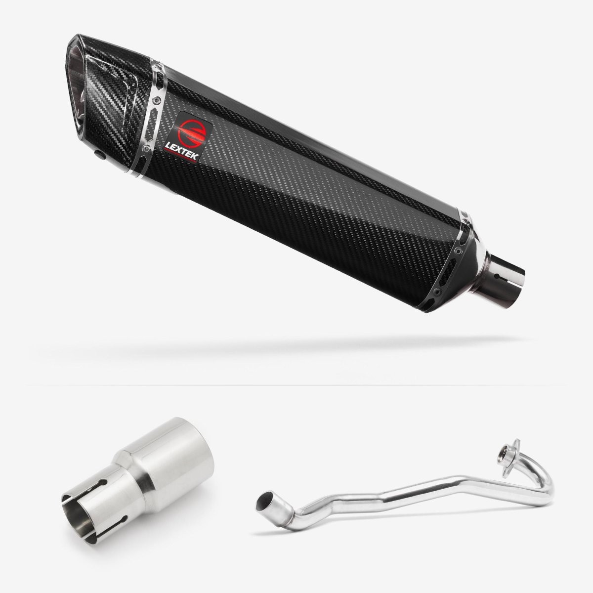 Lextek Carbon Fibre SP7C 400mm Exhaust System for Lexmoto Adrenaline (EFI) 125