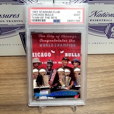 1997 TOPPS STADIUM CLUB MICHAEL JORDAN BULLS TEAM OF THE 90'S PSA 9