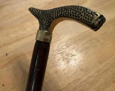 Solid Brass Handle with European Beechwood Walking Stick