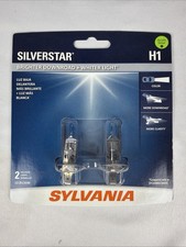Sylvania Silverstar H1 Halogen Headlight Bulbs 2-pack White Sylvania Silverstar H1 Halogen Headlight Bulbs 2-pack White
