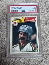 1983 O-PEE-CHEE OPC HOCKEY CARD PSA 9 NEW JERSEY DEVILS MEL BRIDGMAN