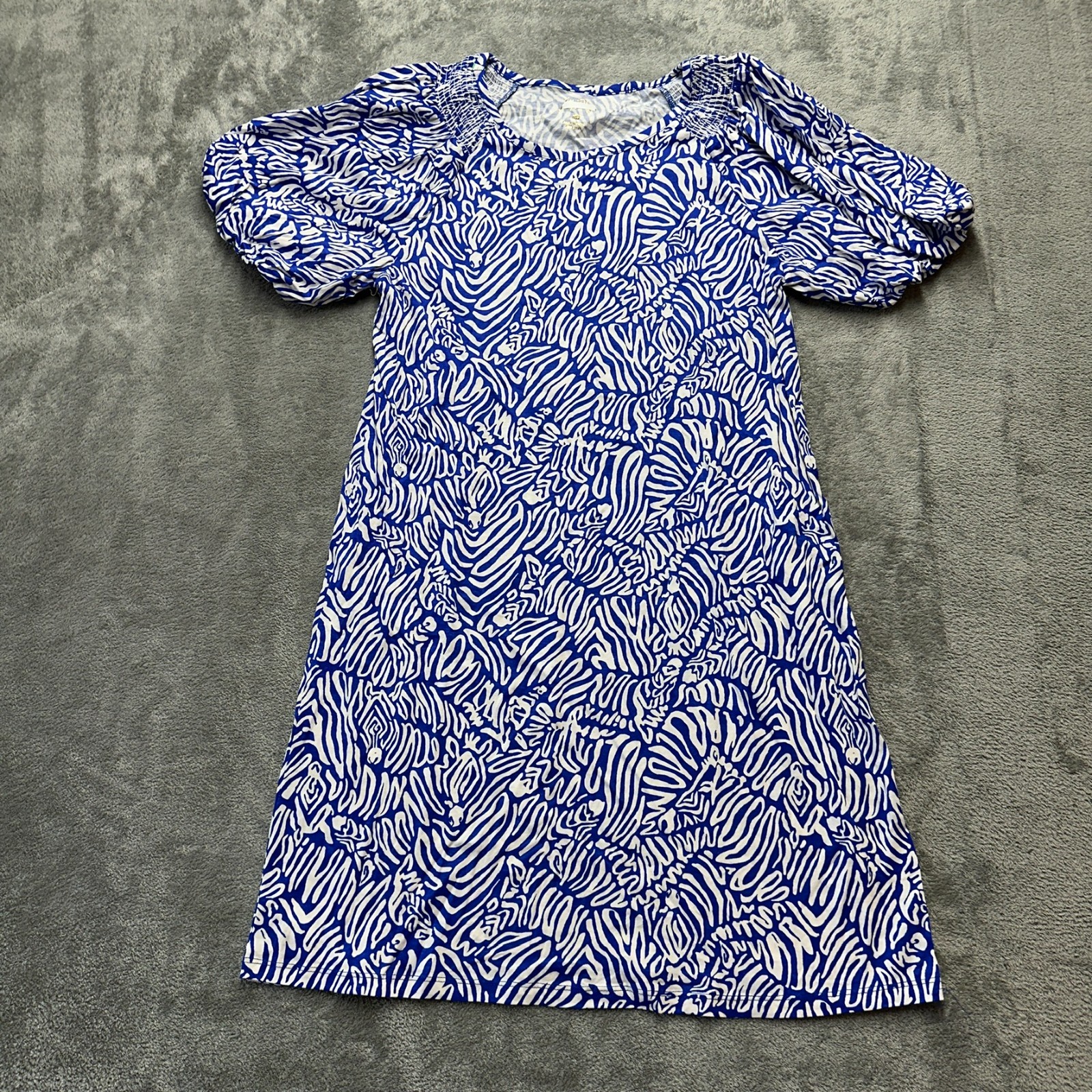 Lilly Pulitzer Rosen Dress Martinique Blue Womens Medium Resort Coastal