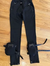 NWT Guapi Men's Track Pants Size 30 Black Detachable Tactical Pouches [jb]
