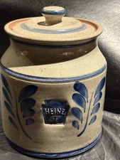 Westerwald Salt Glazed Stoneware Heinz 57 Canister 7.5"  Signed + Dated 1995 USA