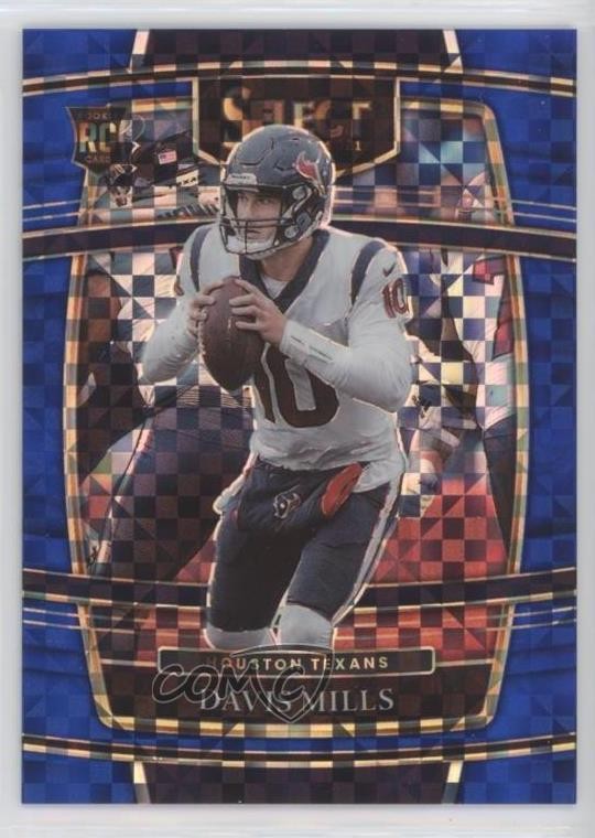 2021 Panini Select Concourse Blue Prizm 95/199 Davis Mills #65 o8g