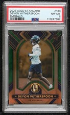 2023 Panini Gold Standard Rookies Emerald 1/11 Devon Witherspoon #133 PSA 8 f7a