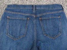 Old Navy Boyfriend Jeans Womens 8 Blue Dark Wash Mid Rise Relaxed Stretch 30x28