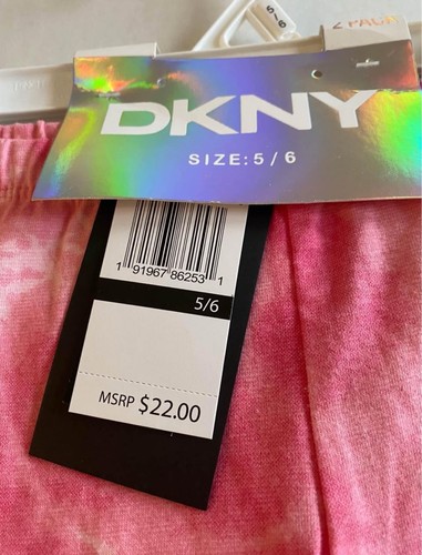 New 2 Pk DKNY Girls Bike Shorts Size 5/6 - Picture 2 of 6