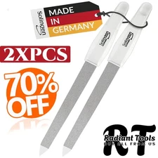 Professional Chiropody White Metal Finger Feet Nail file Double Sided Manicure