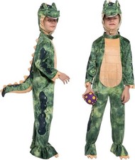 Child Green Tyrannosaurus rex Costume, Unisex Realistic Dinosaur Costume Set
