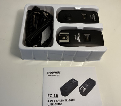 Neewer FC-16 3-in-1 24g 16-Kanal Funkfernauslöser, mit Verpackung und Guide