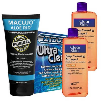Macujo Aloe Rid Shampoo + Zydot Ultra Clean + Astringent Kit Fast Ship