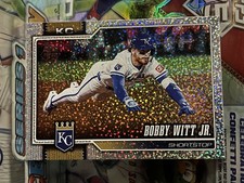 2026 Topps Series 1 Celebrations Bobby Witt Jr. Confetti Parallel Royals #205