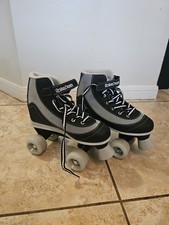 Youth Roller Derby Skates Girls Boys Beginners Kids Size 4 Black Grey Comfort