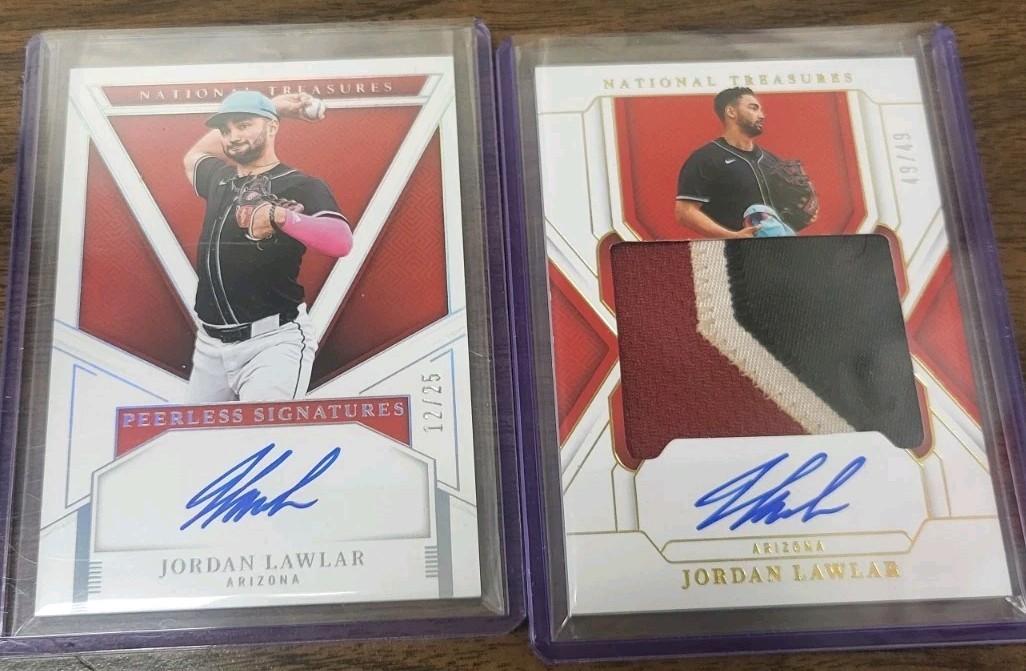 2 Jordan Lawler 2025 National Treasures OC Autos /25, /49 Sick Patch!! D-Backs