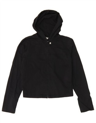 Nike Mädchen kurze Bomberjacke mit Kapuze 13-14 Jahre Small marineblau Baumwolle AT01