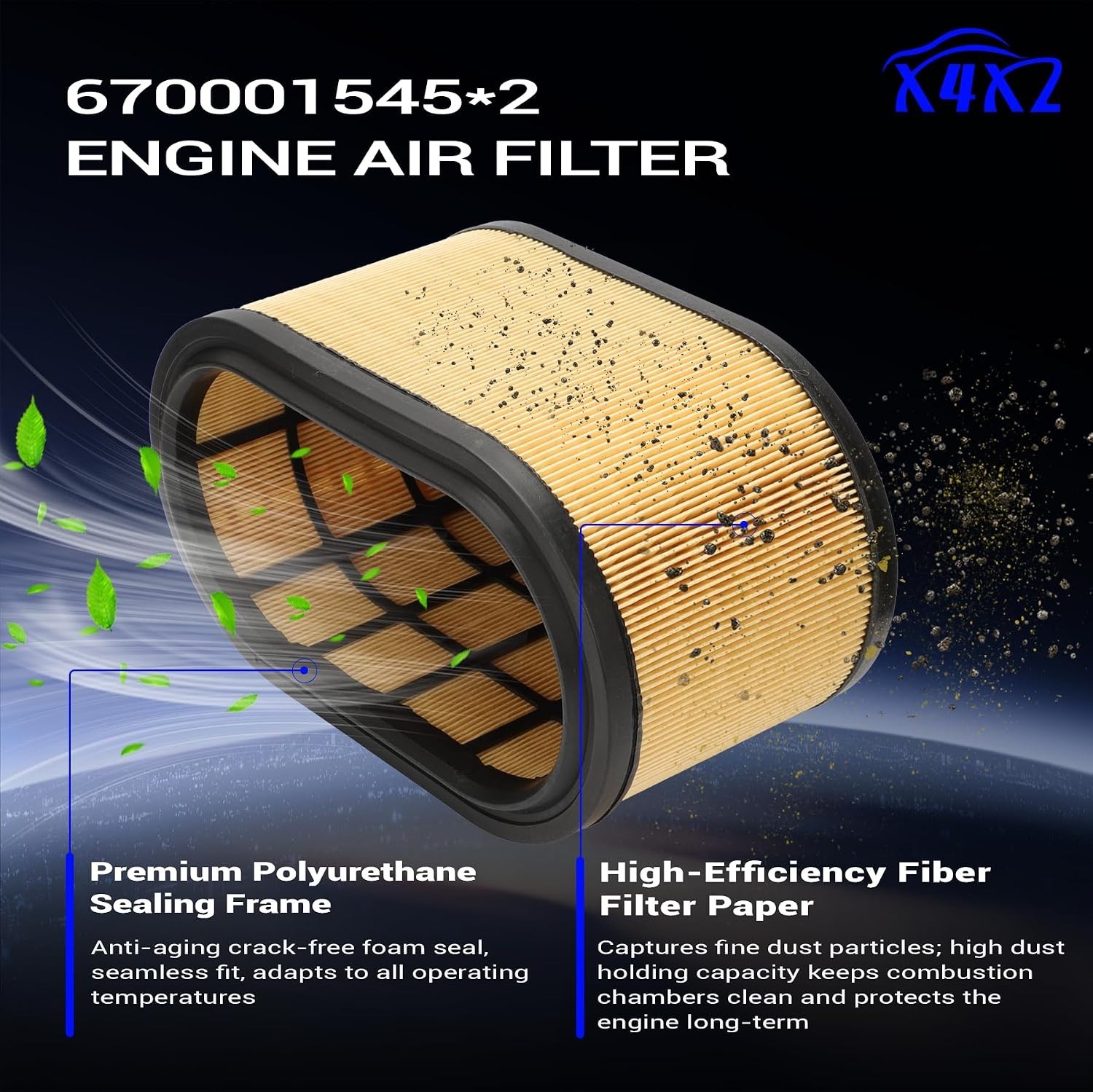 Maserati Ghibli Air filters 2 pcs P/N 670001545