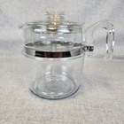 Pyrex 7759 9 Cup Glass Coffee Percolator Complete Stainless Band Excellent