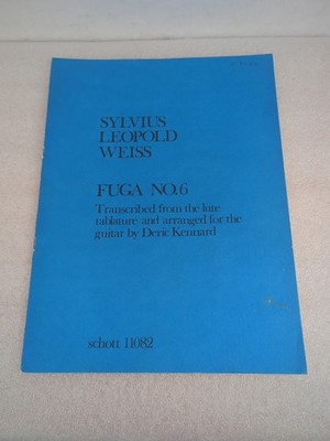 Sylvius Leopold Weiss  Fuga No. 6'' Guitar Sheet Music Schott 11082 1970