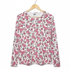 Lands End Womens XL Paisley Floral UPF 50 Long Sleeve Rash Guard Swim Resort