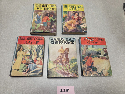 5 Vintage Collins Hardback Children's Books Abbey Girls & Jandy Mac DJ Job Lot