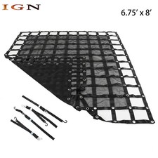 W/Cam For Pickup Trucks 6.75' x 8' FT Buckles S-Hooks Heavy Duty Cargo Net