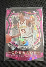 20-21 Panini Prizm Draft Picks-Crusade Tyrese Haliburton #90 Pink Ice Prizm (RC)