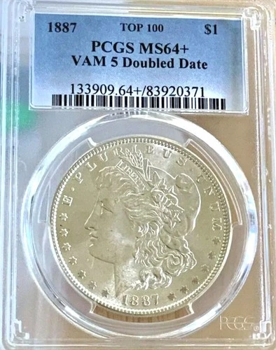1887 Morgan Dollar PCGS MS64+ VAM 5 Doubled Date - Top 100 - Very Affordable