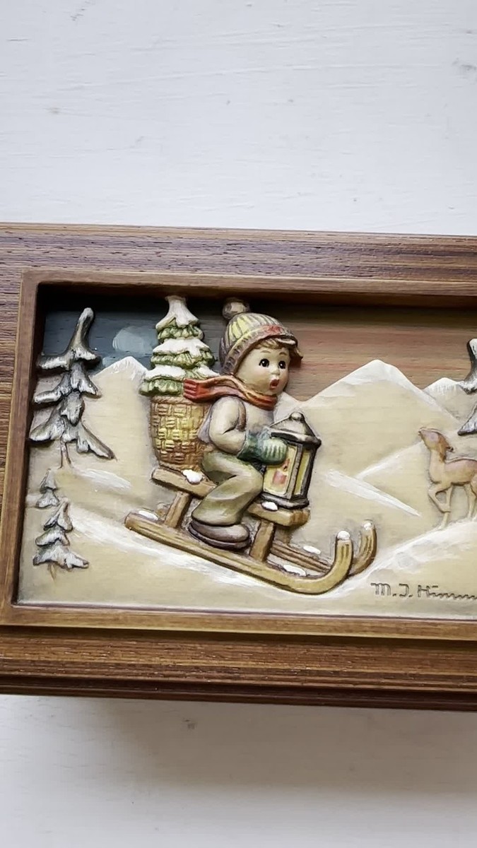 Goebel Hummel Music Box Four Seasons Ride Into Christmas First