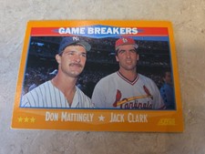 1988 Score - Don Mattingly, Jack Clark #650