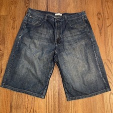 Men s Route 66 Relaxed Fit Denim Shorts Size 38 Skater HipHop 38"x14" thrashed