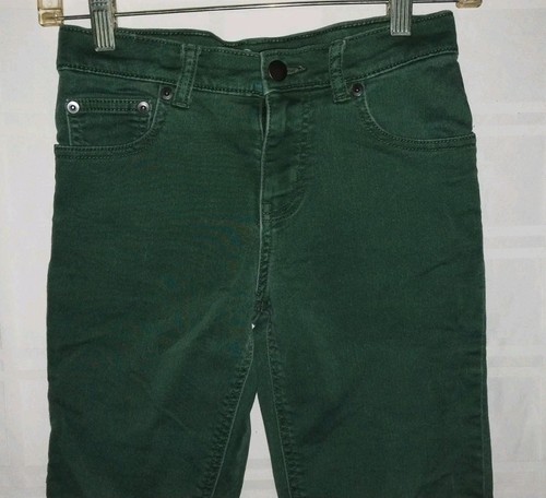 Wonder Nation Army Green Denim Jeans Girls 10 Slim Straight Leg - Picture 2 of 12