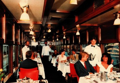 Eureka Springs North Arkansas Railway Dining Car Postcard