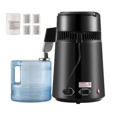 4L Pure Water Distiller Purifier Machine Countertop Stainless Steel Interior
