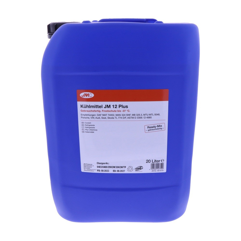 JMC Coolant Radiator Antifreeze JM 12+ Mixture Ready To Use 20 Liter Canister