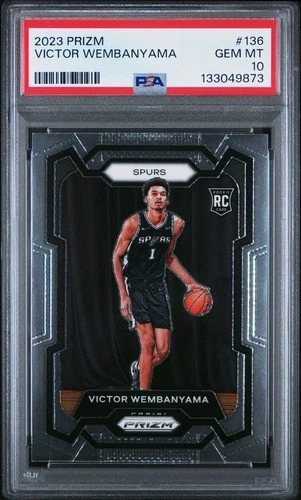 Panini 2023-24 Prizm Victor Wembanyama San Antonio Spurs RC #136 PSA 10