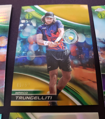 2025 Topps Chrome Tennis Base + Pink Gold Blue Refractor #/50 /99