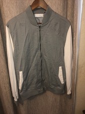 Five Four mens jackets full zip gray/white si...