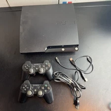 Sony PlayStation 3 - Slim 120GB Black Console System + Controller + Cables