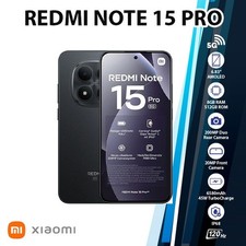 Xiaomi Redmi Note 15 Pro Android Cell Phone 8GB 512GB/BLACK/Dual SIM/Unlocked 