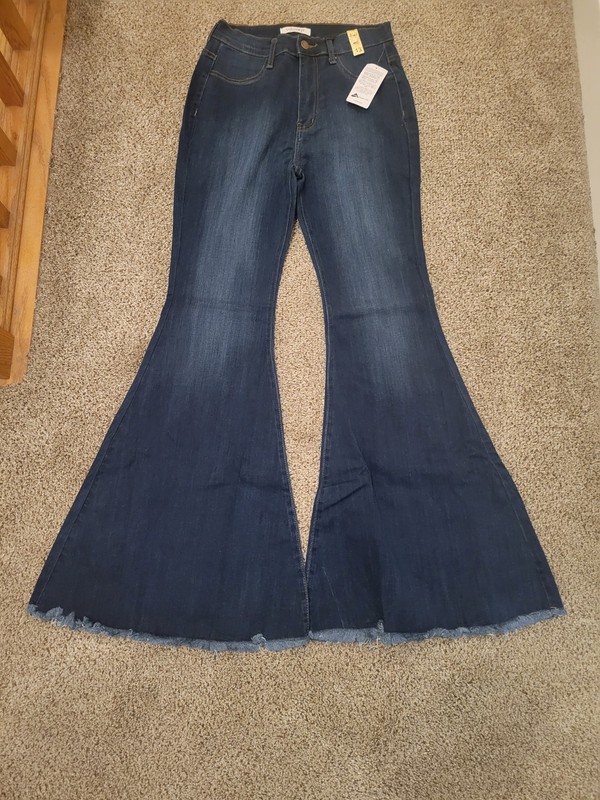 VIBRANT Wide Bell Bottom Hi Waist Jeans SZ 13