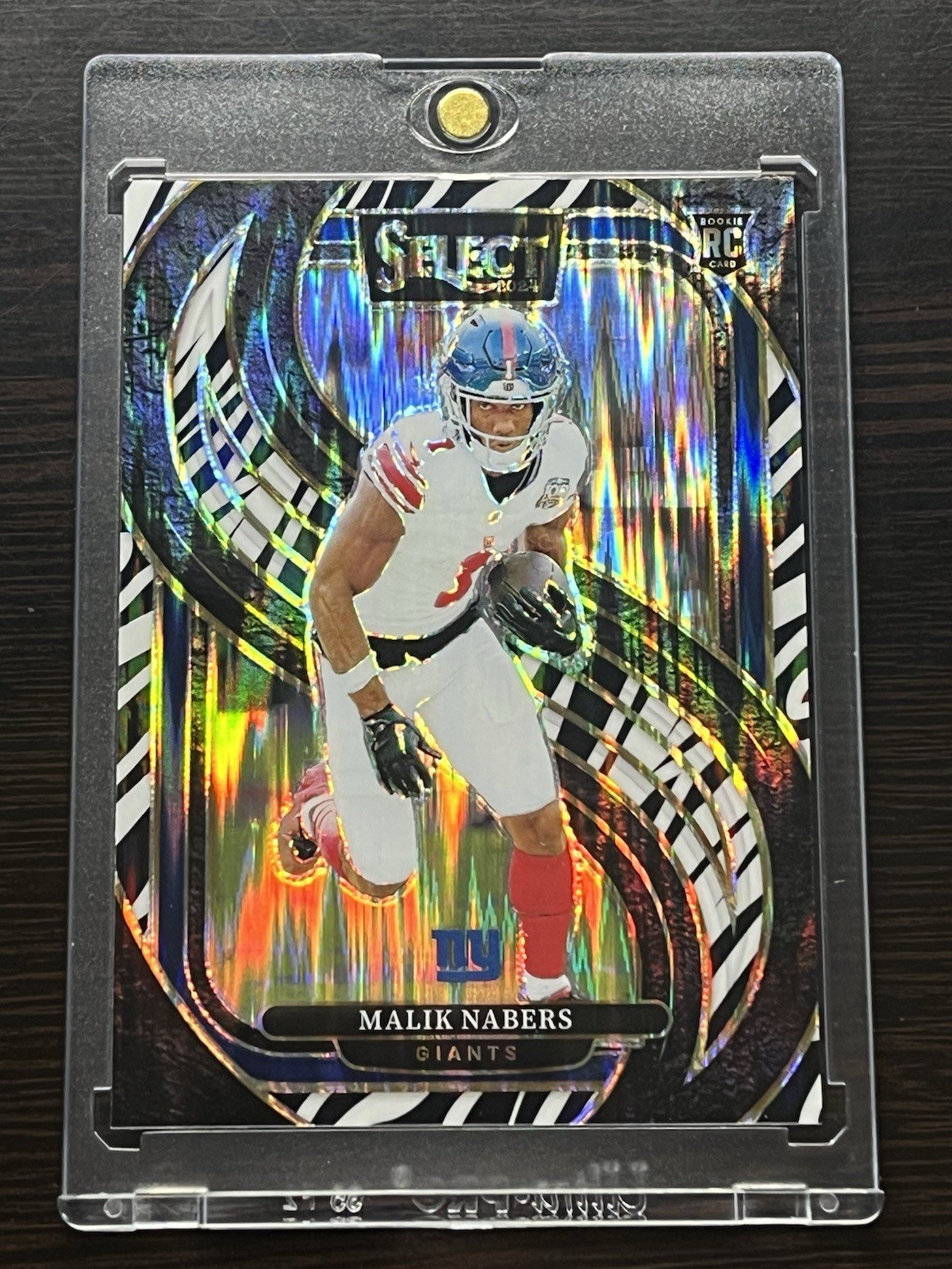 Malik Nabers 2024 Panini Select Zebra Prizm #116 Rookie RC SSP Case Hit Giants!