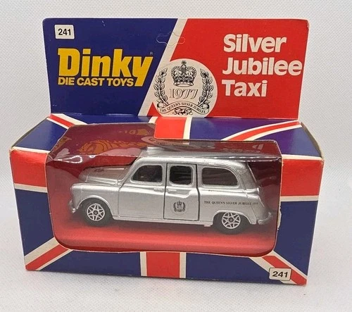 Vintage Dinky Toys 1970s Silver Jubilee Austin Taxi No.241 Unpunched Mint Boxed