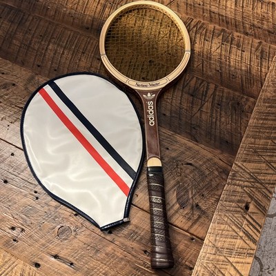  Vintage ADIDAS Ilie Nastase CHAMPION Wood Tennis RACQUET 055 with cover