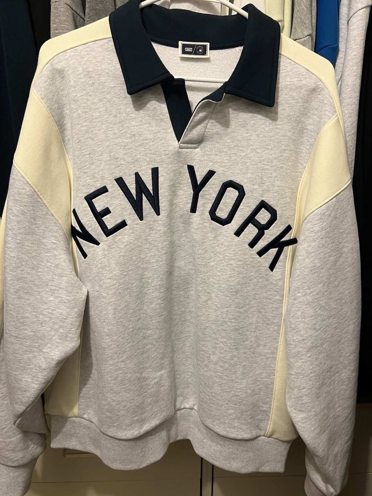 Kith For The New York Yankees Paneled Nelson Rugby Size Large