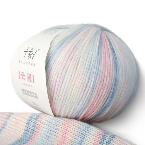 Ace-Yarn Multicolor Yarn Used for Crochet and Knitting,Fluffy 500 yards, I19 - product listing photo